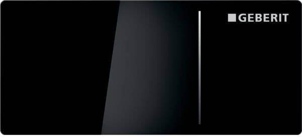 Geberit Sigma70 bedieningspaneel 12 cm hoog voor 12 cm diep inbouwreservoir glas zwart aluminium