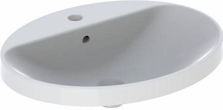 Geberit VariForm opbouwwastafel ovaal met kraanbank met overloop 55x45x17.8cm wit 500720012 500.720.01.2