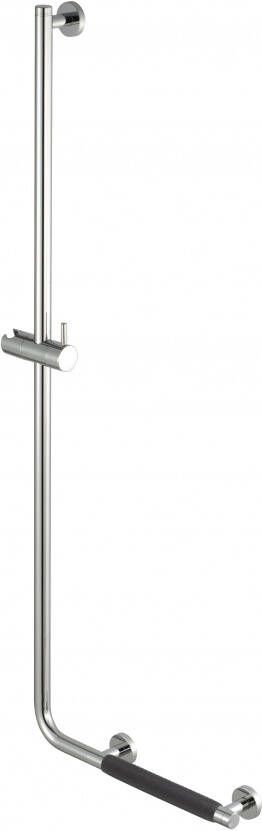 Geesa Comfort & Safety Douchestang met wandbeugel Links Chroom (inclusief antislip handvat) 915825-62-L