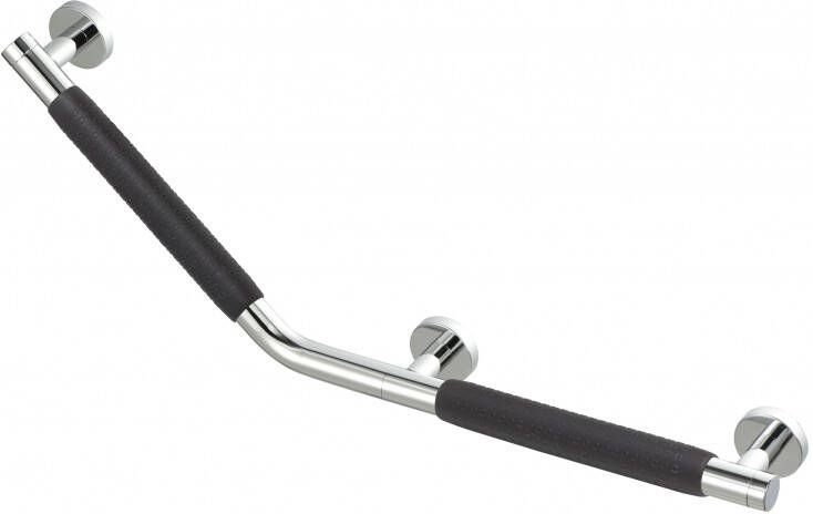 Geesa Comfort & Safety Wandbeugel 135° Links Chroom (inclusief antislip handvatten) 915809-62-L