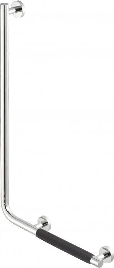 Geesa Comfort & Safety Wandbeugel 90° Links Chroom (inclusief antislip handvat) 915808-62-L