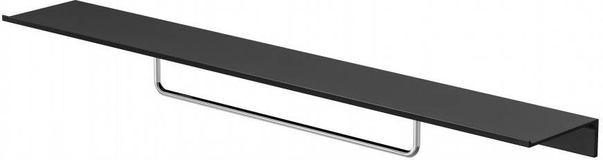Geesa Leev planchet 80cm zwart met handdoekrek 40cm chroom