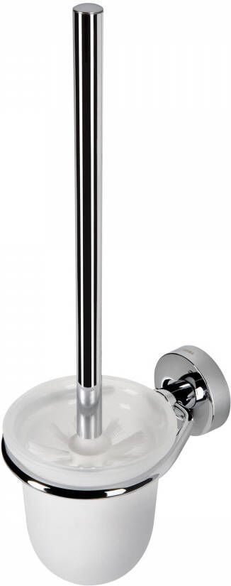 GEESA Luna closetborstelgarnituur wandmontage verchroomd rond staf met inzet hxbxd 374x113x148mm chroom