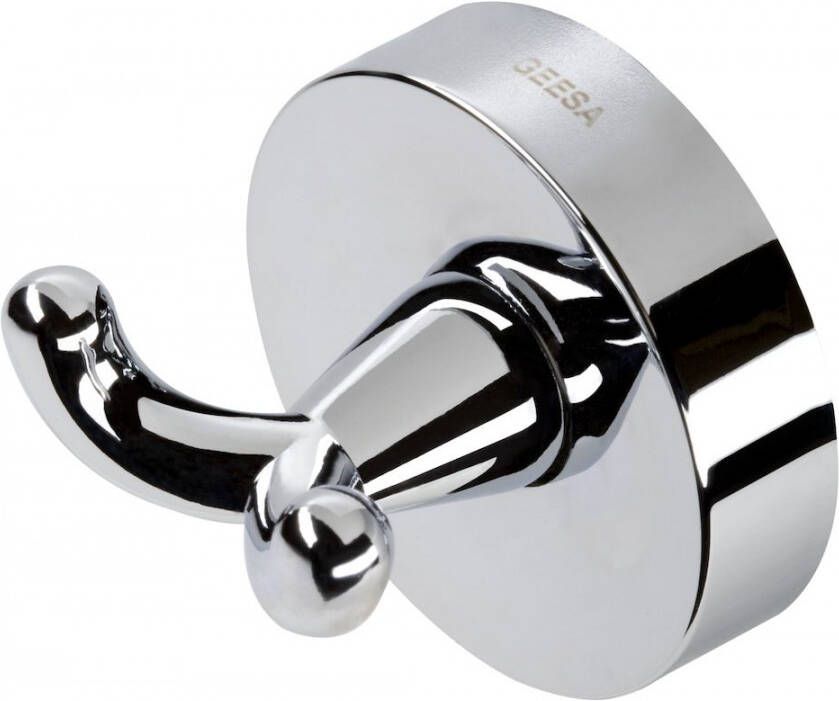 Geesa handdoekhaak Luna zamak chroom (dxhxl)50x60x60mm 2 haken