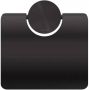 Geesa Opal toiletrolhouder met klep 14x1 9x14 2cm geborsteld metaal zwart - Thumbnail 2