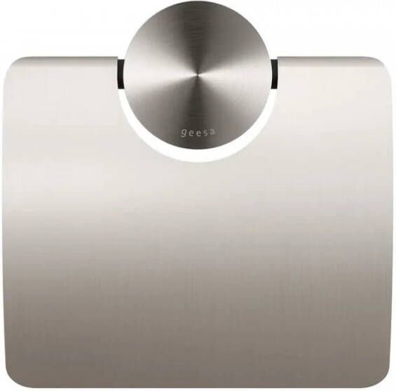 Geesa Opal toiletrolhouder met klep RVS geborsteld