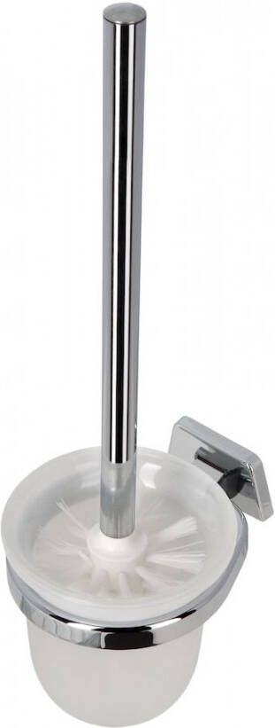 GEESA Standard closetborstelgarnituur wandmontage verchroomd plat staf met inzet hxbxd 374x110x129mm chroom - Foto 2