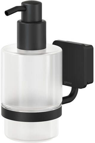 Geesa Zeepdispenser Topaz Minimalistisch Glas 200ML Mat Zwart