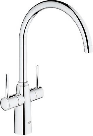 Grohe Ambi keukenmengkraan tweegreeps chroom 30189000