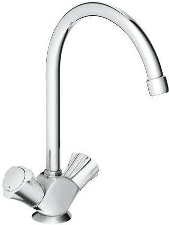 GROHE Costa L Keukenmengkraan tweegreeps 282mm hoogte 192mm hoogte kraanmond 182mm voorsprong uitloop hoog draaibaar chroom