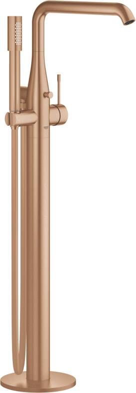 Grohe Essence New Afbouwdeel vrijstaande badkraan omstel draaibare uitloop 27.7cm handdouche doucheslang brushed warm sunset 23491dl1
