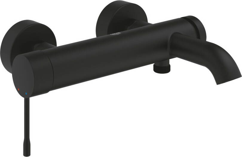 Grohe Essence New badkraan m. omstel m. koppelingen HOH=15cm phantom black 25250kf1
