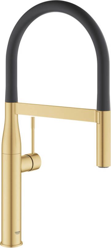 Grohe Essence Keukenkraan hoog 2 straalsoorten met profesionele handdouche cool sunrise geborsteld 30294GN0