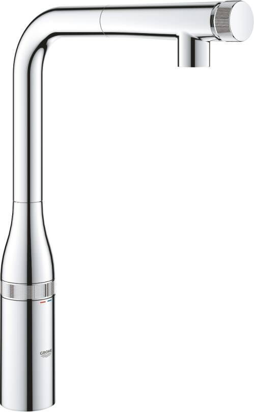 Douche Concurrent Keukenkraan Grohe Essence Smartcontrol Mengkraan Rond Glans Chroom 1 Greeps Met Uittrekbare Handdouche