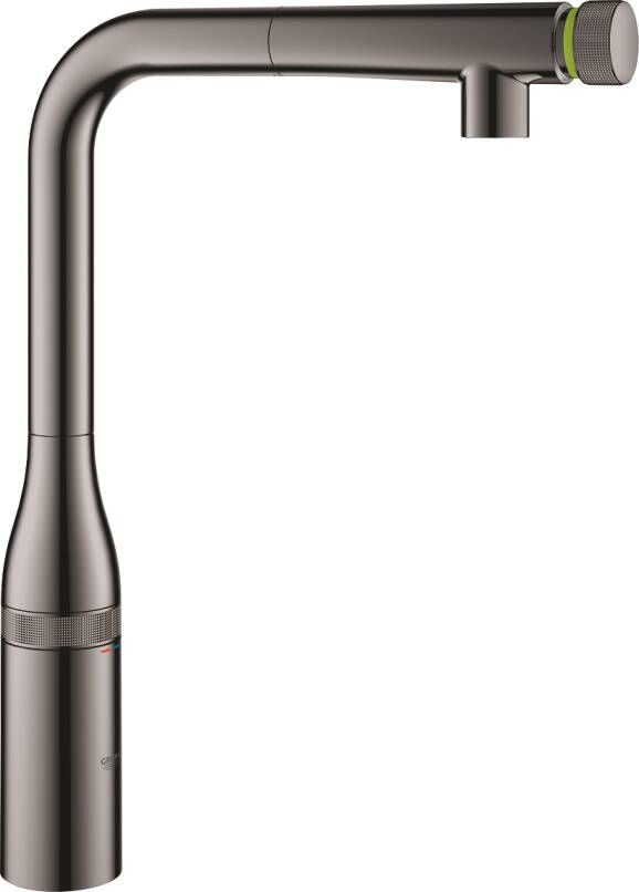 Grohe Essence Keukenkraan hoog draaibare uittrekbare uitloop hard graphite glans 31615A00