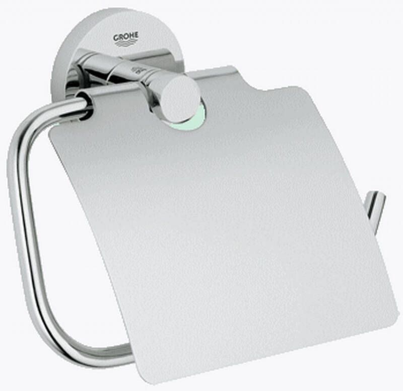 GROHE Essentials toiletrolhouder met deksel rond wand 1-gats metaal chroom 40367001