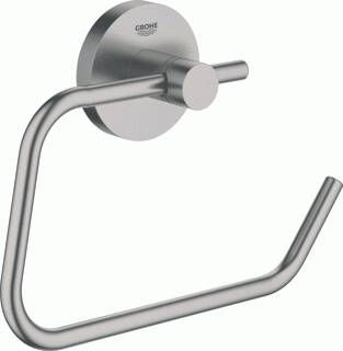 GROHE Essentials Toiletrolhouder rond wand 1-gats metaal supersteel