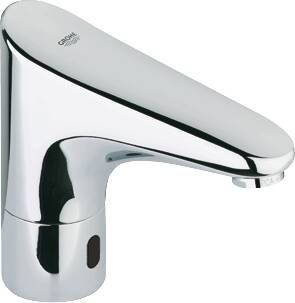 Grohe Europlus E waterbesparende wastafelkraan infrarood zonder menging met transformator 230V chroom 36016001