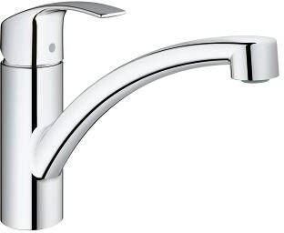GROHE Eurosmart New Keukenmengkraan eengreeps 182mm hoogte 226mm uitloop laag draaibaar chroom