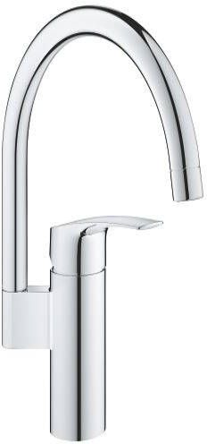 GROHE PROFESSIONAL Grohe Eurosmart keukenmengkraan met hoge uitloop blad kraangat 1-gats uitloop is draaibaar chroom - Foto 2