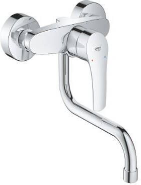 GROHE PROFESSIONAL Grohe Eurosmart keukenmengkraan met lage uitloop wand sprong 217mm chroom 31391003 - Foto 2