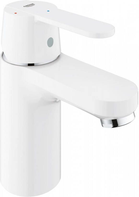 GROHE Get Wastafelmengkraan S size ES PO waste eengreeps 1 gats 177mm hoogte glad 92mm uitloop vast moon white