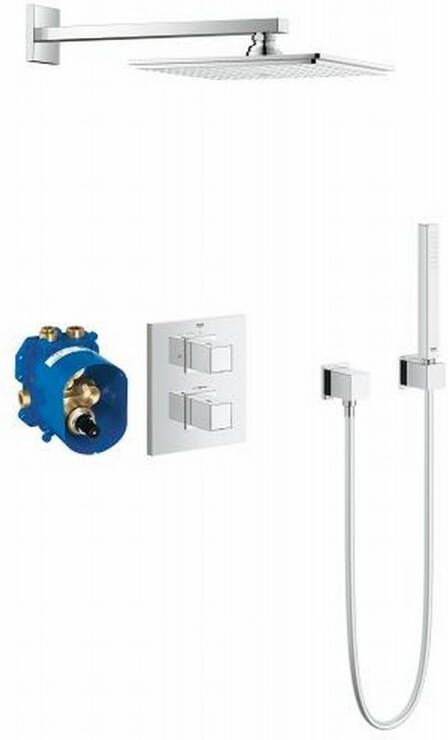 Grohe Grohtherm Cube perfect showerset inclusief Rapido T 35500 chroom