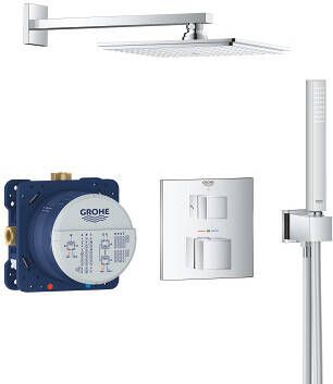 Grohe Grohtherm Cube showerset met thermostaat inbouw chroom