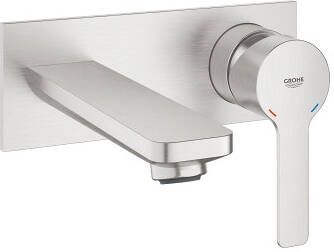 Grohe Lineare New waterbesparende afbouwdeel voor inbouw wandkraan M-size met uitloop 14.9cm supersteel 19409DC1