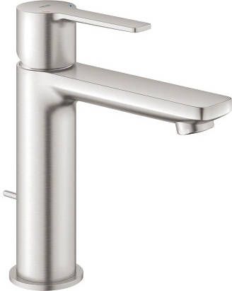 GROHE Lineare New Wastafelmengkraan S size trekwaste eengreeps 1 gats 180mm hoogte 128mm uitloop vast supersteel
