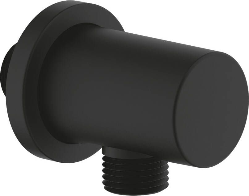 Grohe Rainshower wandaansluitbocht met ronde rozet phantom black zwart mat