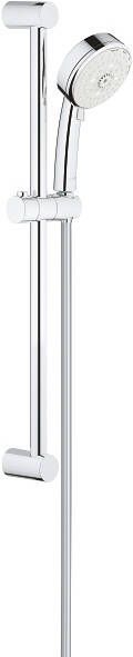 Grohe New Tempesta Cosmopolitan 100 Glijstangset 60cm ronde handdouche 4 straalsoorten gladde doucheslang chroom wit 27580002 - Foto 1