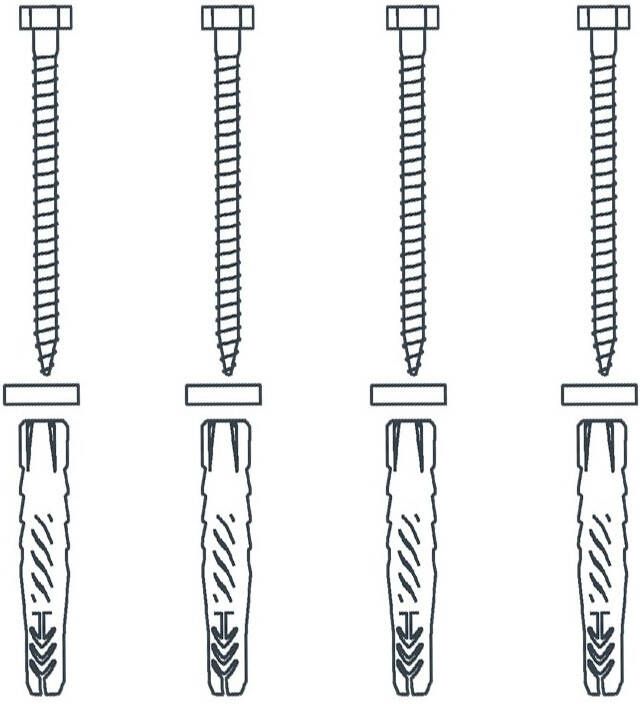 Handicare Linido bevestigingset voor wandbeugel LI2807000000