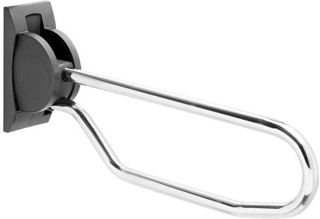 Handicare Toiletbeugel Linido Opklapbaar Aangepast Sanitair 60 cm RVS Gepolijst Antraciet