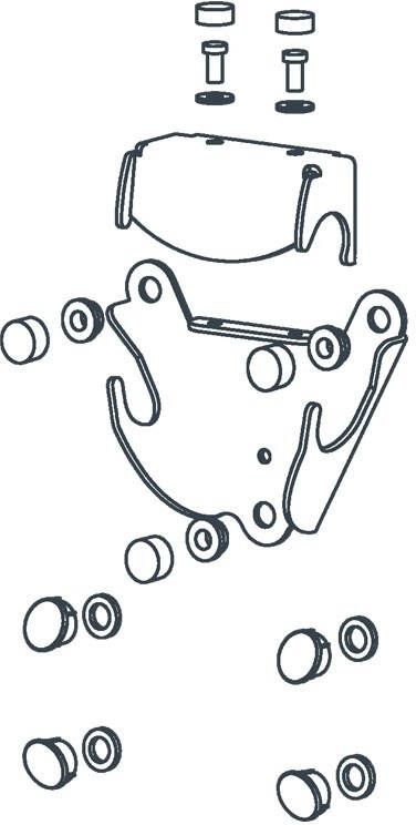 Handicare Set Voor Douchezitting 2202 2203 Antraciet Ral 7021