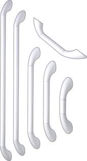 Handicare wandgreep aluminium wit (lxd) 1070x70mm