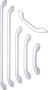 Handicare wandgreep aluminium wit (lxd) 1070x70mm - Thumbnail 2