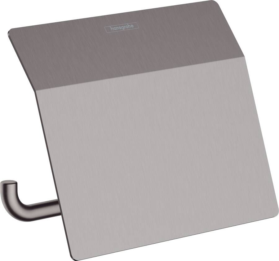 Hansgrohe AddStoris Closetrolhouder met klep 15 3x11 6x8 6 cm Brushed Black Chrome