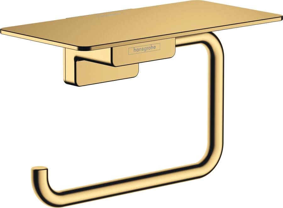 Hansgrohe AddStoris toiletrolhouder met planchet 15x8x9 3cm polished gold optic