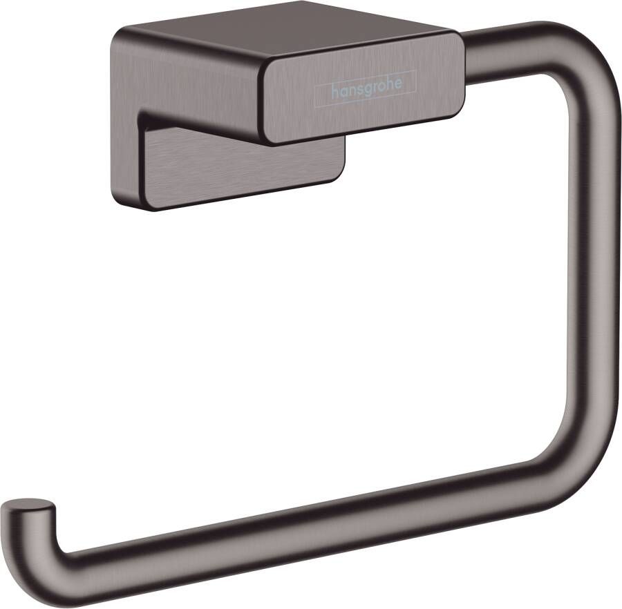 Hansgrohe AddStoris toiletrolhouder zonder klep 14 1x4x9 3cm brushed black chroom