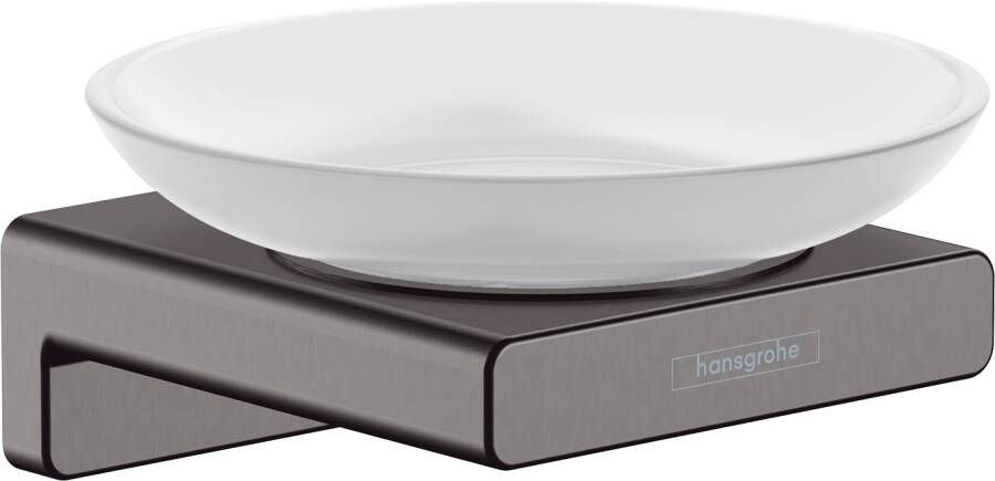 Hansgrohe Addstoris zeephouder met schaal brushed black chroom 41746340