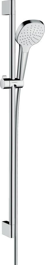Hansgrohe Croma Select E glijstangset met Croma Select E 1jet handdouche 90cm met Isiflex`B doucheslang 160cm wit chroom 26594400 - Foto 1