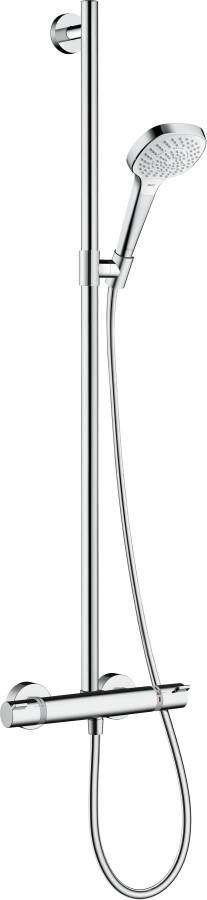 Hansgrohe Select E Croma Multi Doucheset Ecostat thermostatisch handdouche 10cm doucheslang 160cm wit chroom 27248400