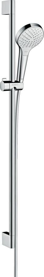Hansgrohe Croma Select S Vario glijstangset met Croma Select S Vario handdouche 90cm met Isiflex`B doucheslang 160cm wit chroom 26572400 - Foto 1