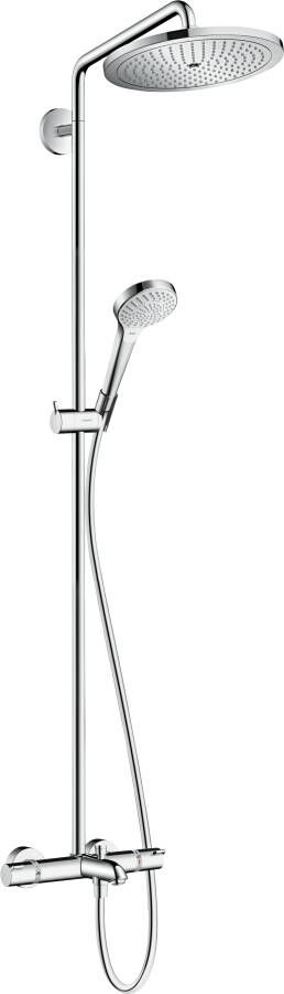 Hansgrohe Croma Select S opbouw regendouche met badthermostaat en 28cm hoofddouche chroom