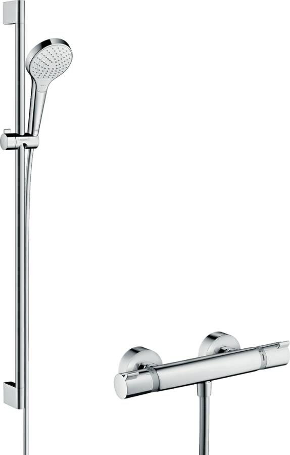 Hansgrohe Croma Select S Vario renovatieset 65 cm met Ecostat Comfort thermostaat wit chroom