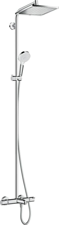 HANS GROHE Hansgrohe Crometta E Badcombinatie 240mm hoofddouche 350mm arm 1jet handdouche thermostaat schuifstuk slang chroom