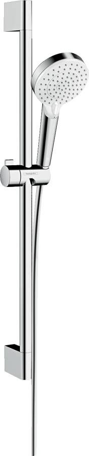 Hansgrohe Crometta doucheset Vario EcoSmart 9 l min met Unica'Croma glijstang 65 cm wit chroom - Foto 1