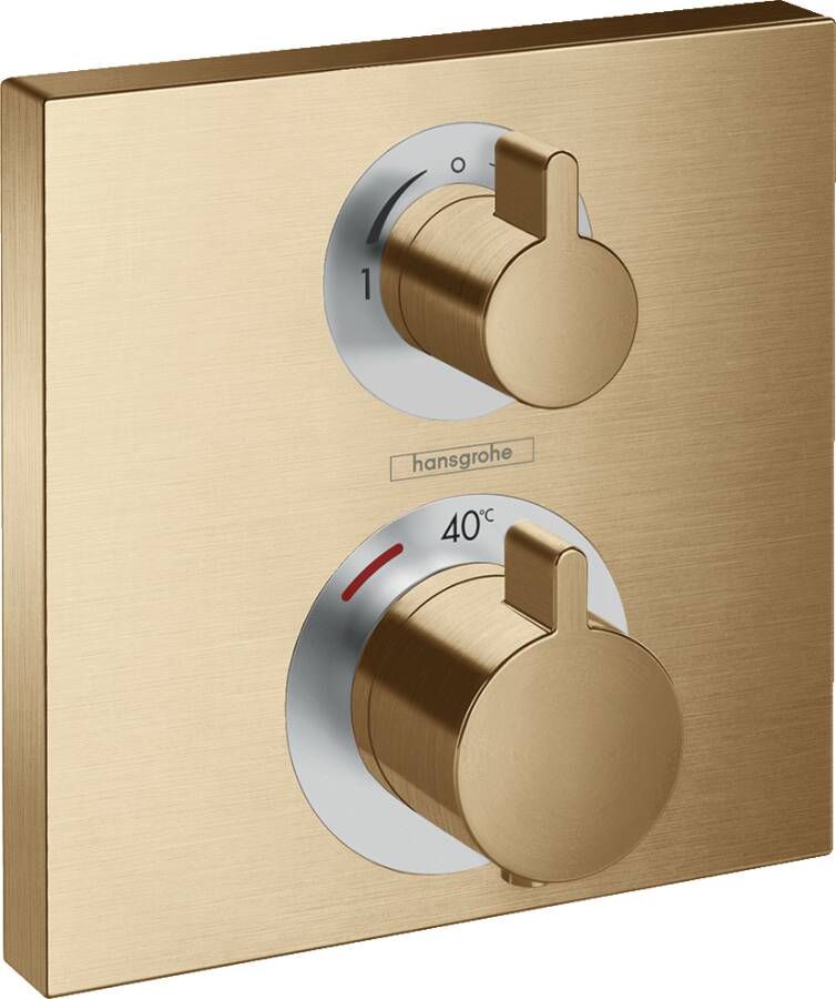 Hansgrohe Ecostat Square afbouwdeel voor inbouw bad douchethermostaat zonder uitloop met omstelling geborsteld brons