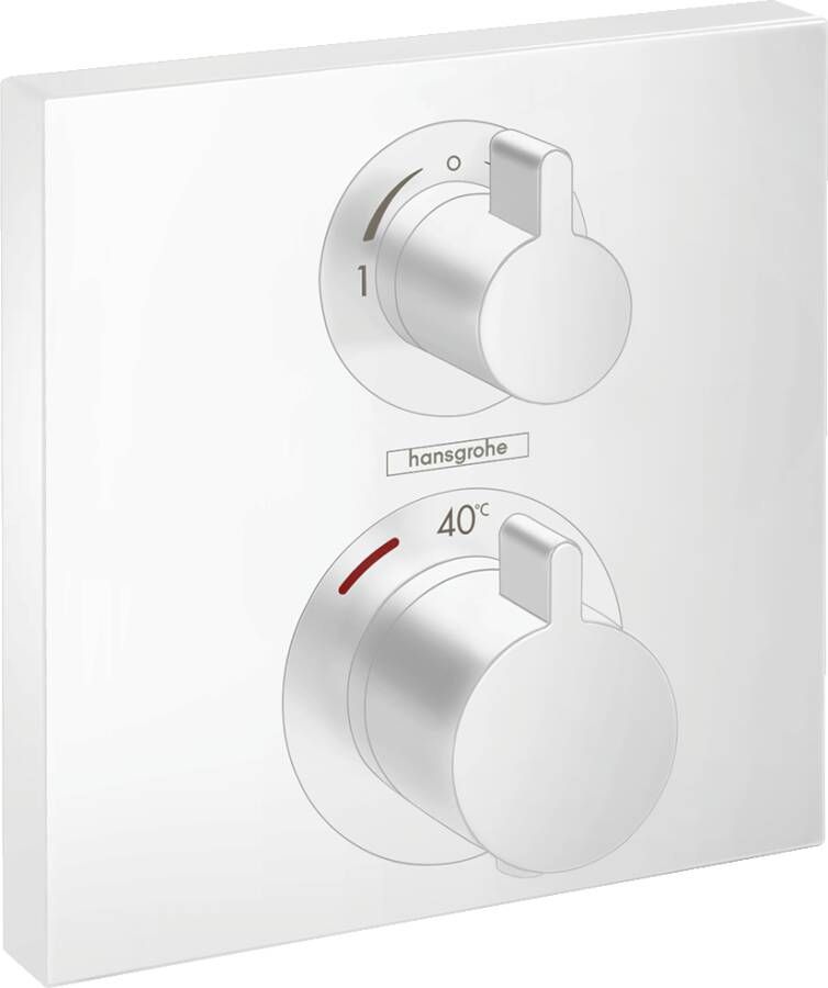 Hansgrohe Ecostat Square afbouwdeel voor inbouw bad douchethermostaat zonder uitloop met omstelling mat wit